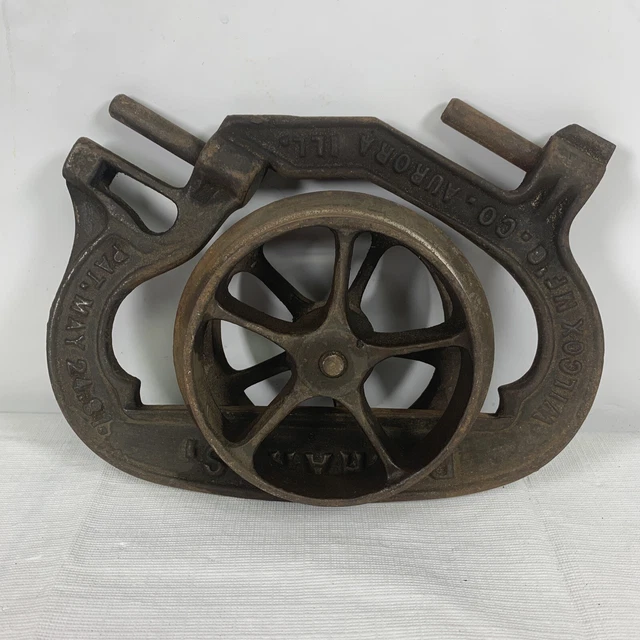 Richard WilcoxMFG CO 1881 DOOR TROLLEY Aurora ILL. Pat. May 24 1881
