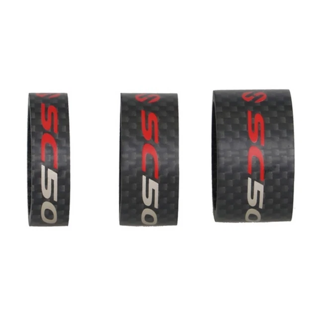 Versatile Bike Front Fork Washer Set Carbon Fiber Material 3 Pieces 10/15/20mm