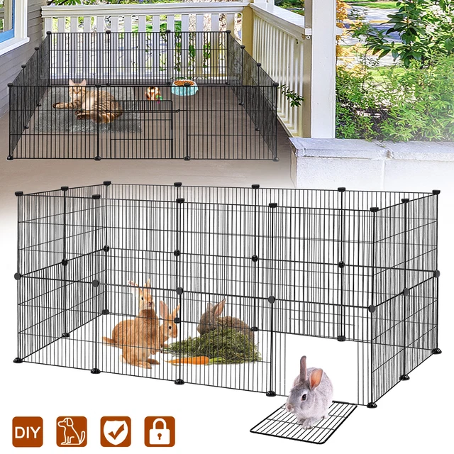 SWANEW Freigehege DIY Laufgitter Hasen Kaninchen Welpenauslauf Kaninchenstall Kleintierkafig 81967087