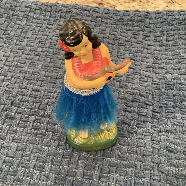 VINTAGE ALOHA HULA Girl Ukulele Nodder Dashboard Dancer Bobble Hawaii