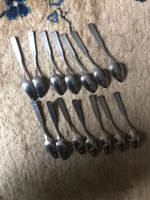 Vintage Lot Of 14 6 inch Stainless steel Japan Tea / coffee spoon Spoon