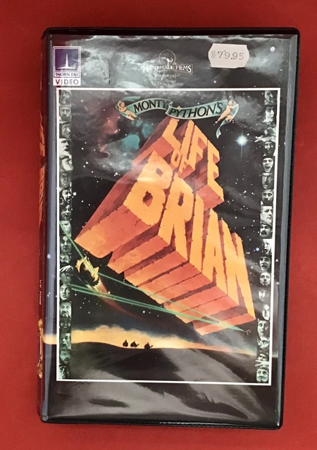 LIFE OF BRIAN Monty Python’s VHS Retro Vintage Video Cassette Clamshell ...