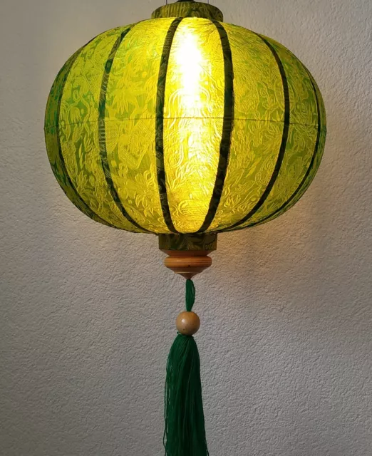 Lampenschirm Seide Asia chinesischer Lampion 30cm Brokatstoff Lampe Deko NEU!!! 2