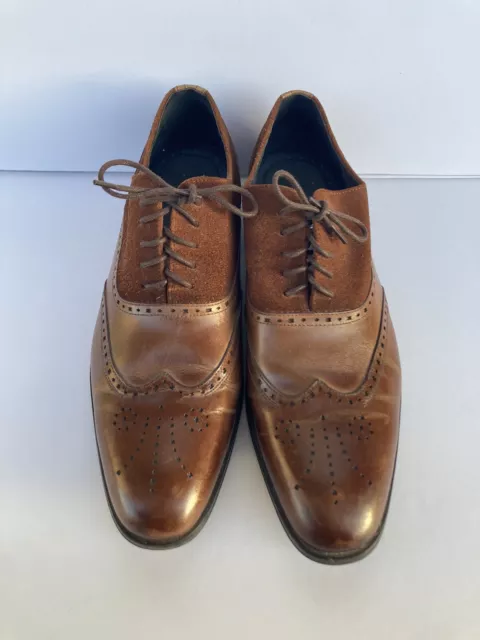 MEN'S STACY ADAMS Stockwell Cognac Wing Tip Oxford Dress Shoe 25073-221 ...