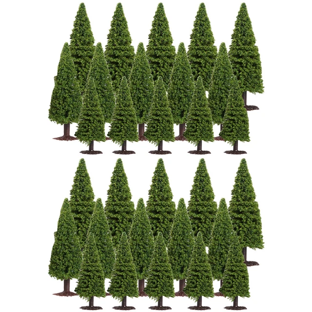 30pcs Frosted Sisal Tree Scenery Architecture Tree Bottle Brush Trees