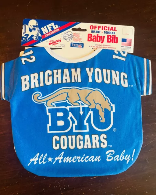 Adorable Ncaa Brigham Young Cougars Football Jersey All American Baby Todler Bib