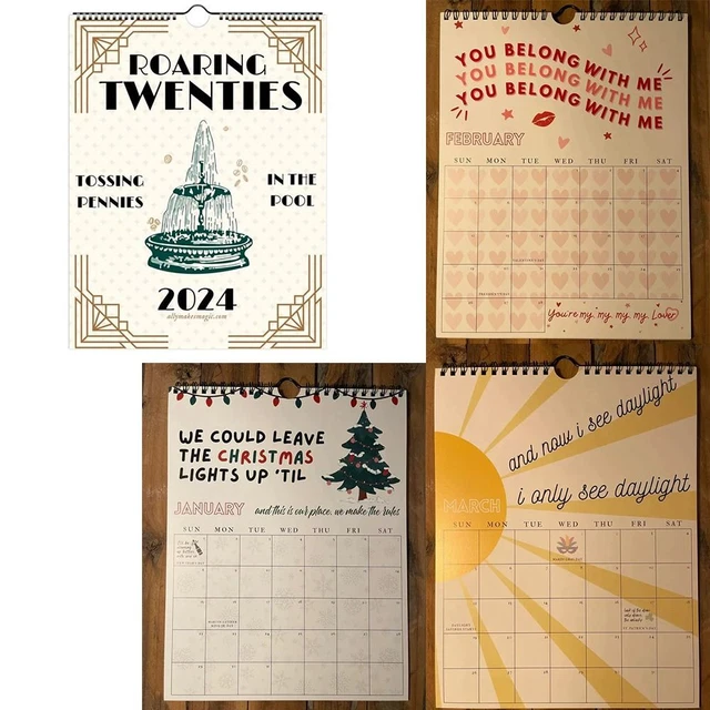 PAPER 2024 ROARING Twenties Calendar Home Decoration EUR 11,44