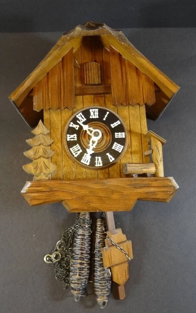 Reloj de cuco Selva Negra, completo y funcional, 24x20 cm (334-2015)