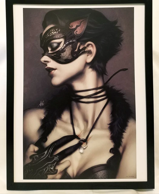 Catwoman Selina Kyle by Stanley Artgerm Lau FRAMED 12x16 Art Print DC Comics Pos