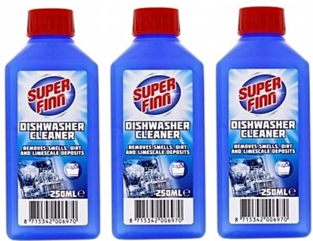 13,32€/L Spülmaschinenreiniger   Pflege 3 x 250ml Reiniger Spülmaschine