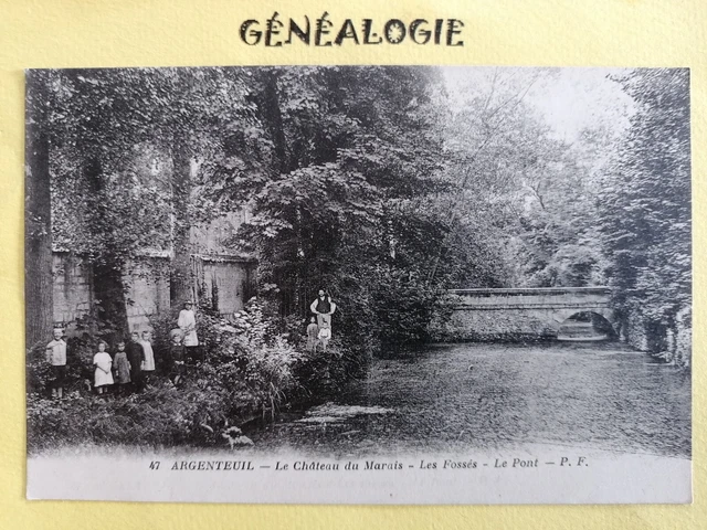 Antique 95 postcard - SILVEREUIL LE CHÂTEAU du MARAIS Les DITCHES Le BRIDGE