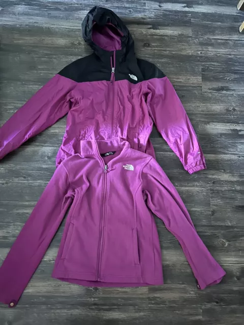 The North Face DryVent Ski Jacket Girl’s L 14/16 Pink 3 in 1 Coat Fleece
