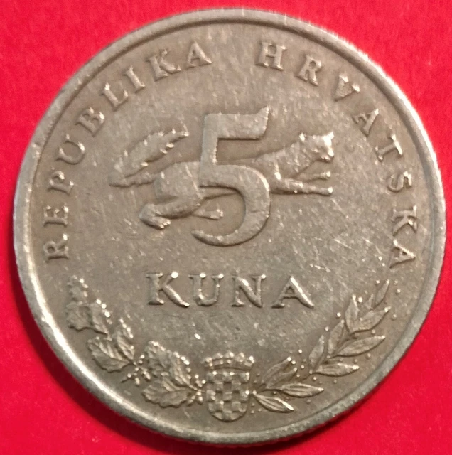 Moneta  Croazia  ,  5 Kuna del 1995 ,   ,  circolata