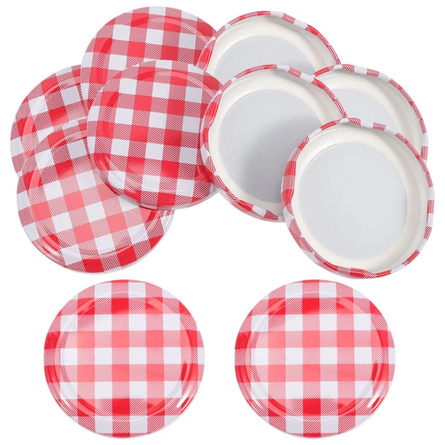 Couvercles De Bocaux En Fer Blanc - Lot De 54 - Pour Ouverture Large 86 Mm (diam. Ext. 84 Mm) - Étanches, Lavables Au Lave-vaisselle - Pour Conservation Aliments