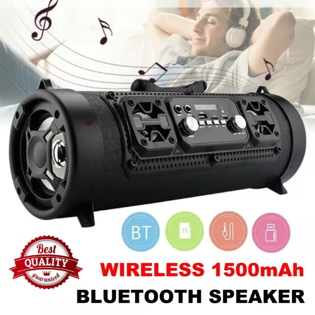 Wireless Bluetooth Portable Speakers Stereo Bass USB/TF/ Radio Outdoor Subwoofer