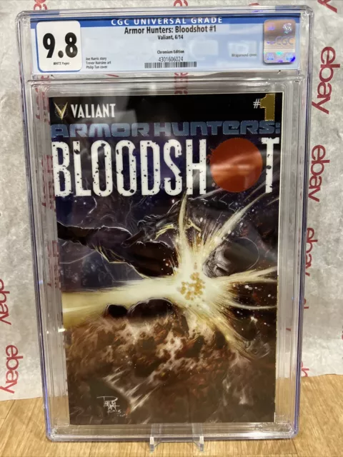 VALIANT Armor Hunters: BLOODSHOT #1 CGC Graded 9.8. Wraparound Chromium Variant
