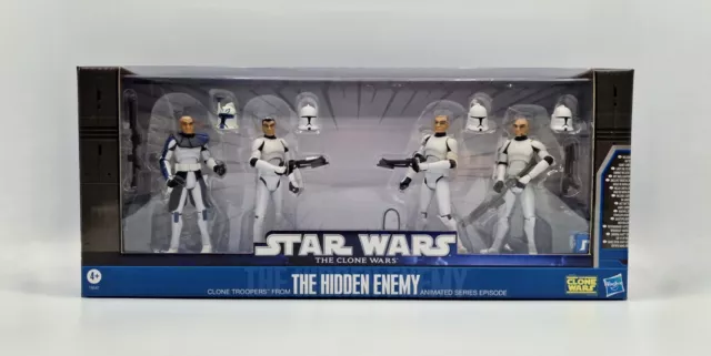 New 2010 Star Wars ✧ Hidden Enemy ✧ Animated Clone Wars Figures 4-Pack Misb E150