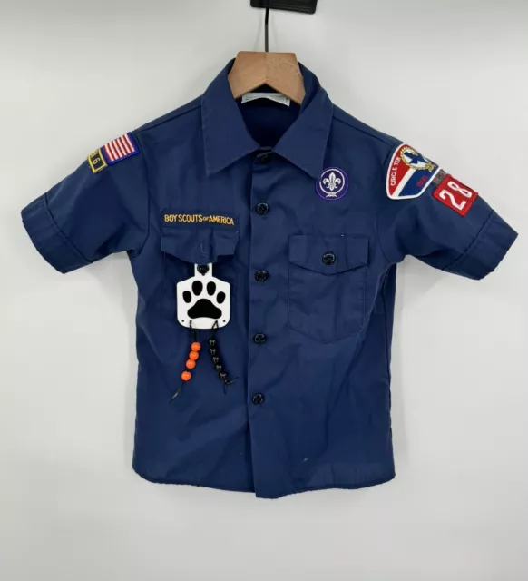 Boy Scouts of America Cub Scout Uniform Youth Shirt USA Blue Size Small