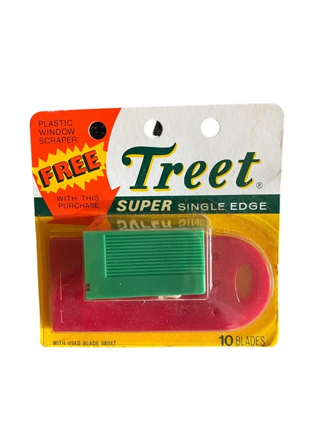 Hoja de afeitar TREET Vintage SUPER UN SOLO BORDE 10 hojas con raspador de ventana B1