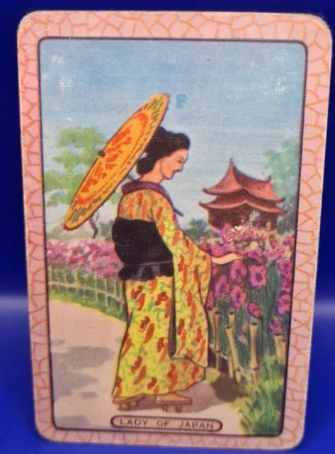 Coles Vintage.Named. Lady Of Japan. Swap card. 50s  Blank Back. G.C