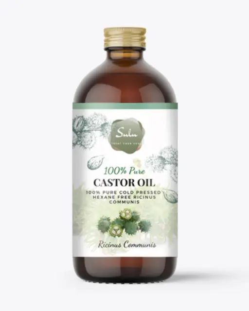 16 Fl.oz Castor Oil Pure Natural Hexane Free Cold Pressed Castor Oil