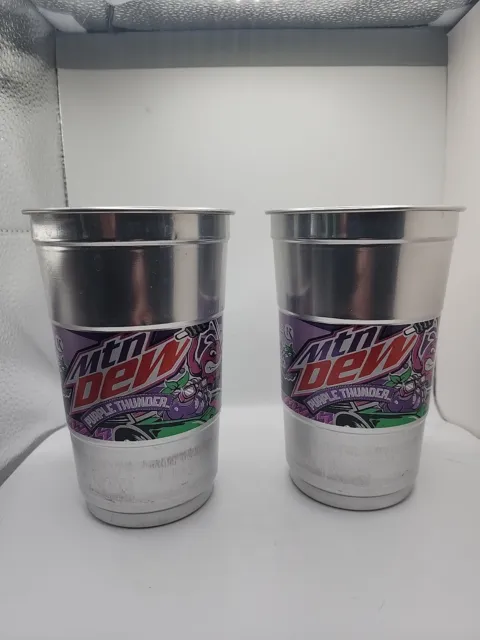 Mountain Dew Circle K Purple Thunder Aluminum Purple Promotional Cup Mtn Dew