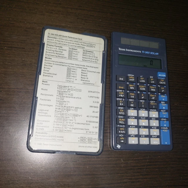 1991 Texas Instruments TI 36X Solar Scientific Calculator Tested