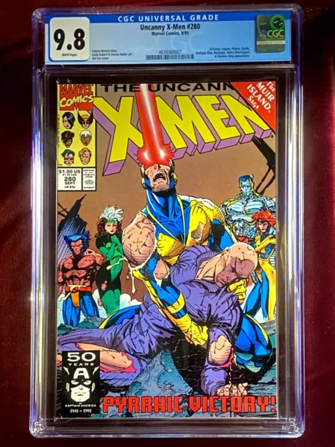 Uncanny X-Men #280 CGC 9.8 WHITE 1991 Key X-Factor Legion Muir Island Saga