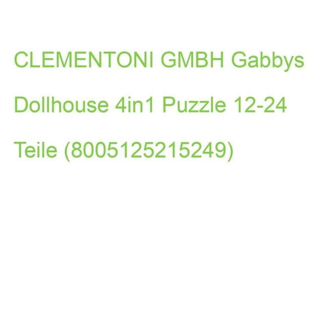 CLEMENTONI GMBH Gabbys Dollhouse 4in1 Puzzle 12-24 Teile (8005125215249)