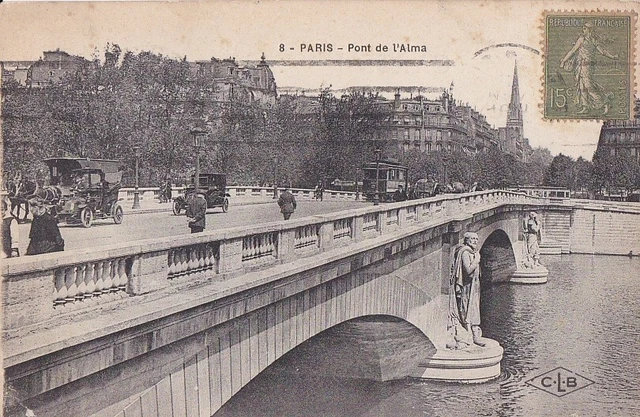 CPA 75 PARIS 7th 8th - PONT DE L'ALMA Le ZOUAVE 1919. DIANA SPENCER Accident Site