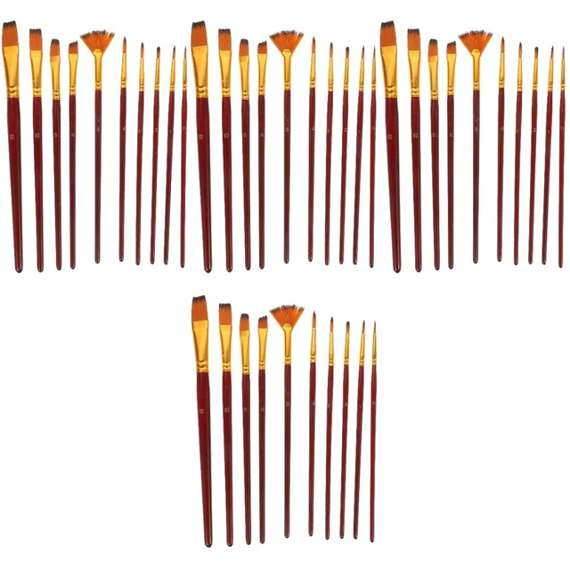 40 Pcs Painting Brushes Set Watercolor Brush Tool Combo Kit Pointy