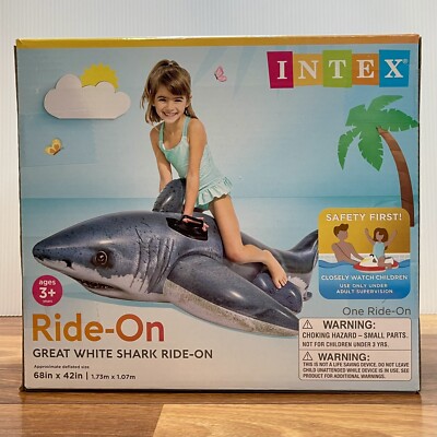 intex great white shark pool float