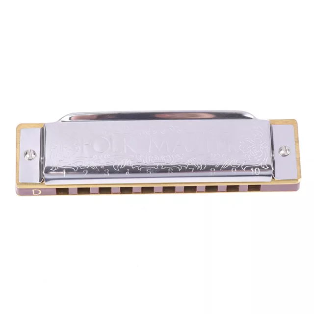 Harmonica Folk Master 1072 Per Principiante 10 Fochi A B C D E F G Strumento Musicale