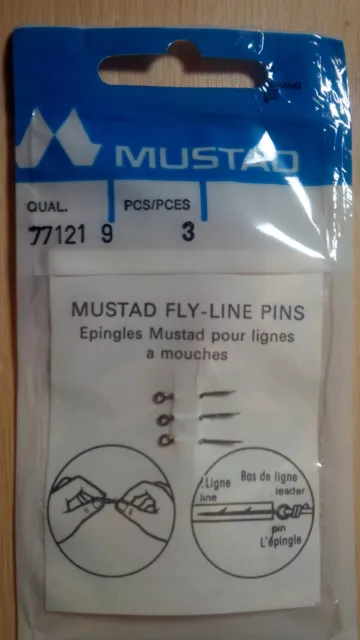MUSTAD 77121, FLY line Pins, Size 9, Box of 60, in 3 packs, Made in Norway  $9.59 - PicClick