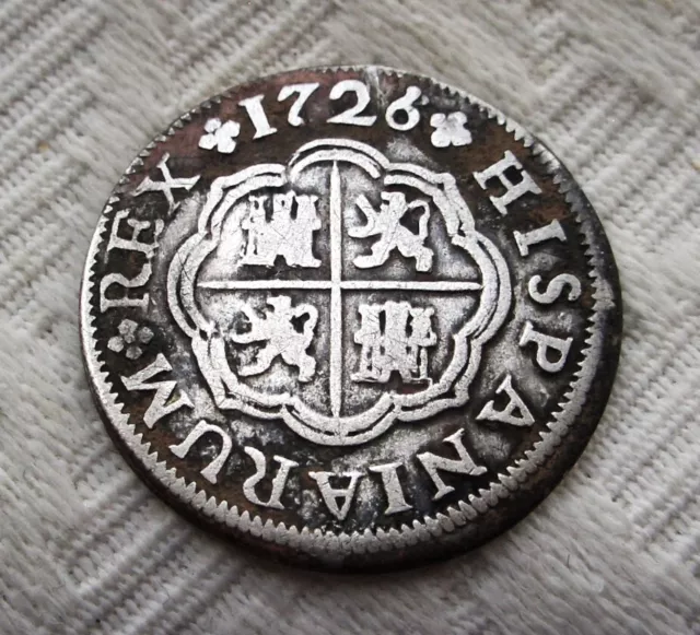 Bonita Y Escasa Moneda De 1 Real-Felipe V-Sevilla 1726