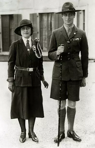 Boy Scout Old Photo - The Duke and Duchess of York pictured in the uniforms of t