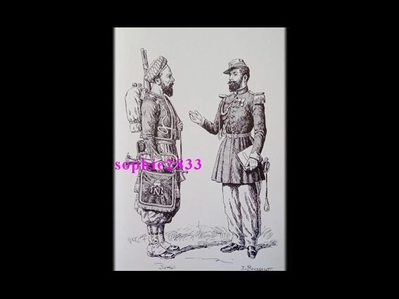 Dessin de Rousselot /zouaves 1854