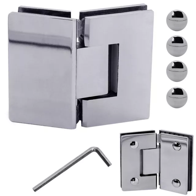 Porte Di Vetro Cerniera Cardine Box Doccia Porta Bagno Acciaio 135° Brillante