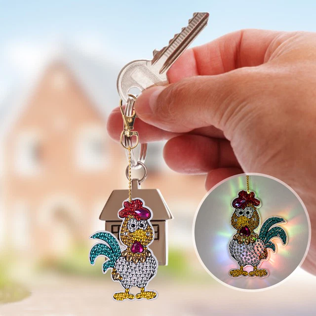 Cartoon Diamond Painting Keychain DIY Luminous Key Ring Pendant (DSK028) 2