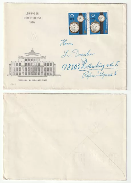 96673 - Mi.Nr. 1601 - FDC - Greiz 25.8.1970 nach Rothenburg o.d.T.