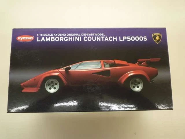 Voiture miniature Lamborghini Countach LP400 rouge 1/12 moulé sous
