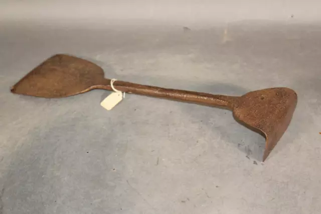 Very Rare 19Th C Enfield Ct Shaker Wrought Iron Blacksmith Made Two End Spatula