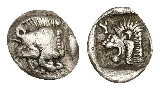 Mysia, Kyzikos Hemiobol Ancient Greek Silver Coin (450 - 400Bc)