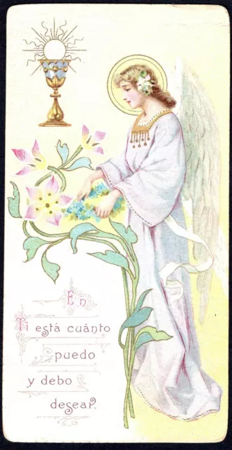 santino antico del Angel Custodio andachtsbild image pieuse holy card estampa