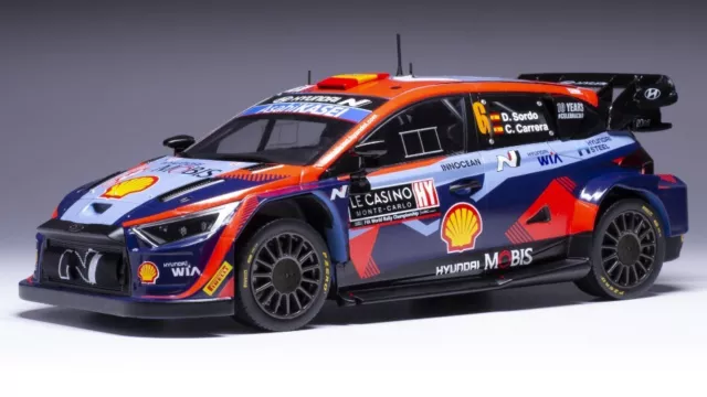 Modellauto Auto Maßstab 1:18 Ixo Huyndai i20 N.6 WRC1 Rallye Mont Carlo 2023