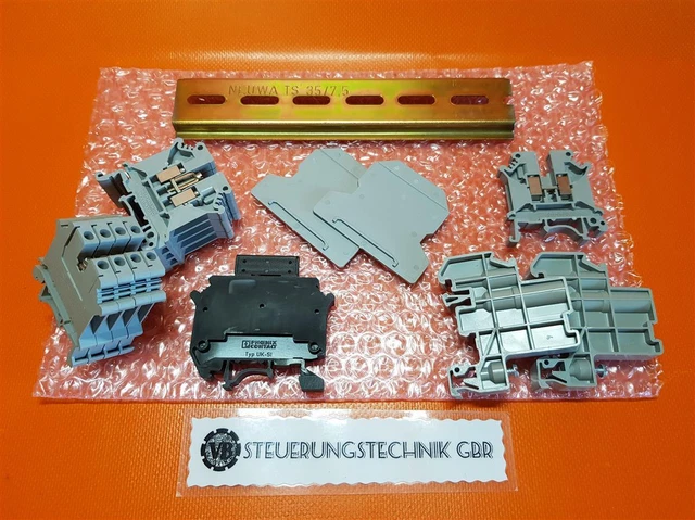 Convolute Phoenix Contact Endklammer E/UK1 + Series Terminal UK5N + Safety Clamp
