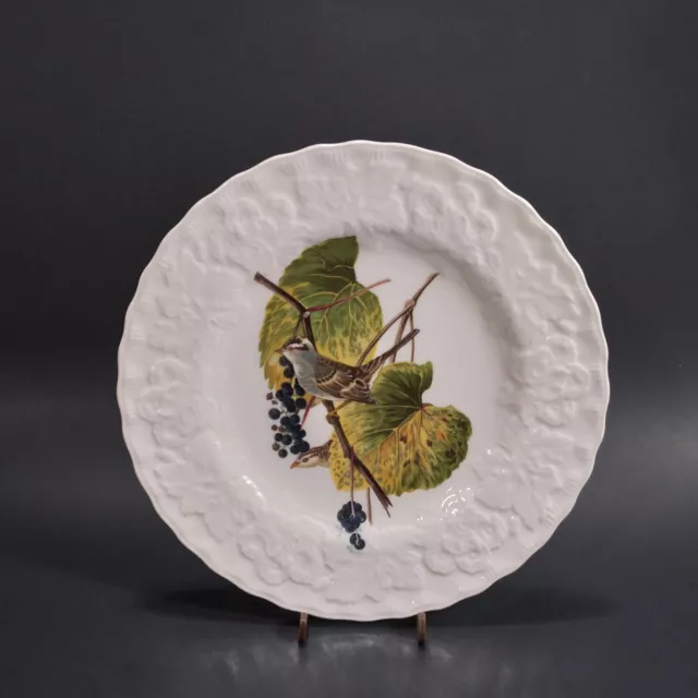 Alfred Meakin England Birds of America 9" Luncheon Plate White Crowned Sparrow 3