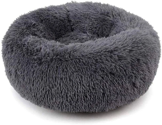 Pet Dog Cat Calming Beds Comfy Shag Warm Fluffy Bed Nest Mattress Donut Pad SFC