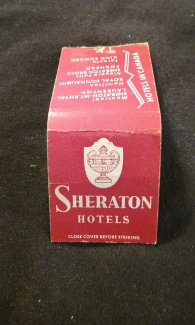 Sheraton Hotels Montreal Hamilton Toronto - Hotels in Canada Red Matchbook Cover