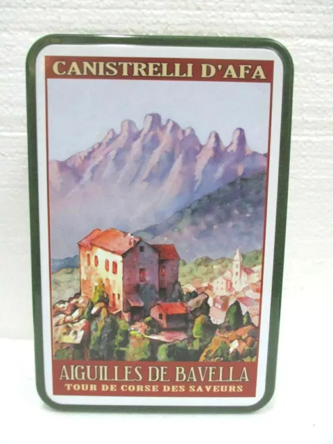 Boite en tôle publicitaire CANISTRELLI & gâteaux corses